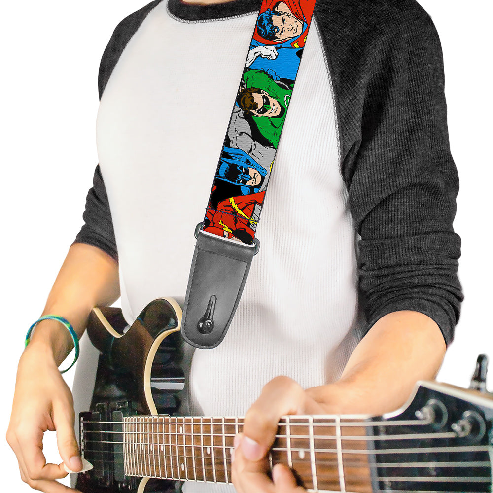 Guitar Strap - Justice League Superheroes CLOSE-UP New Guitar Straps DC Comics   