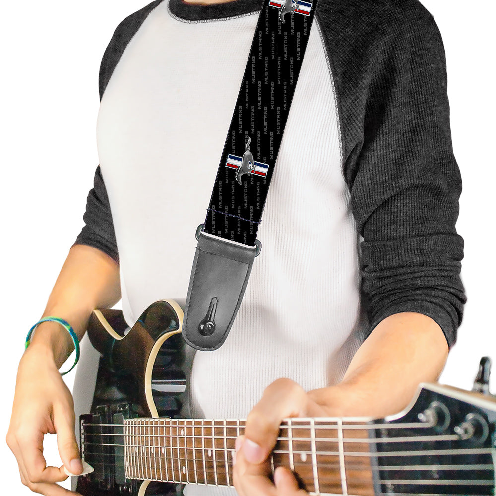 Guitar Strap - Ford Mustang w Bars REPEAT w Text Guitar Straps Ford   