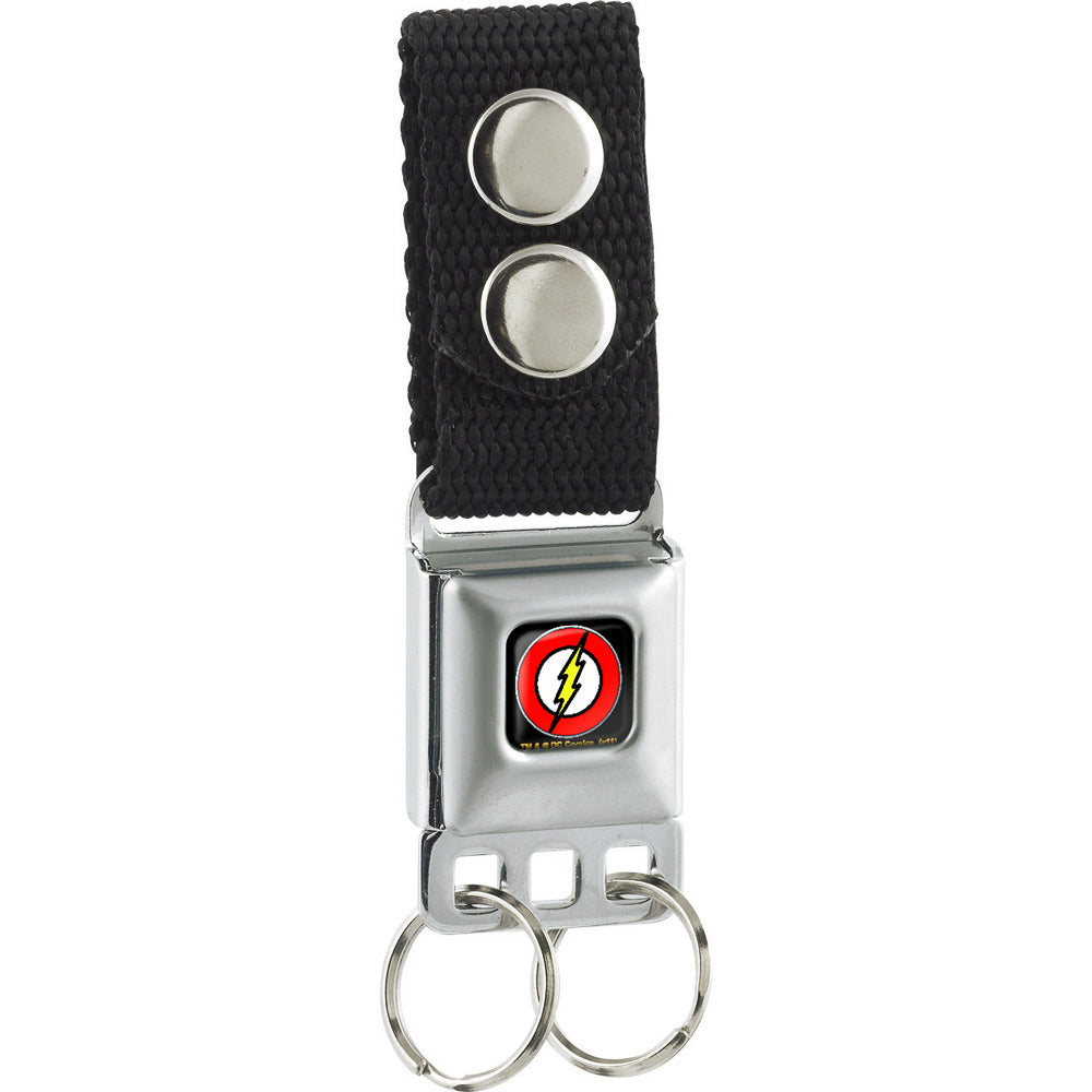 Keychain - Flash Logo Full Color Black Keychains DC Comics   